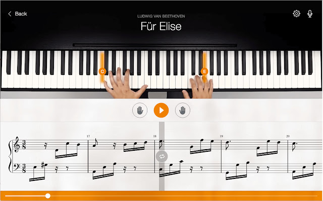 flowkey Learn piano  from Chrome web store to be run with OffiDocs Chromium online