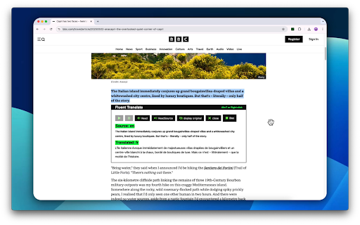Fluent Translate – Read Smarter, Learn Faster  from Chrome web store to be run with OffiDocs Chromium online