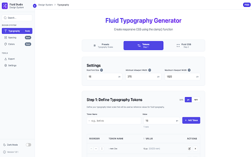 Fluid Design System Studio  from Chrome web store to be run with OffiDocs Chromium online