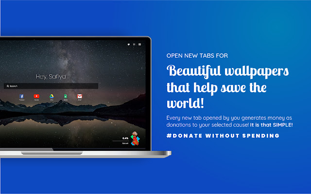 Flutur New Tab  from Chrome web store to be run with OffiDocs Chromium online