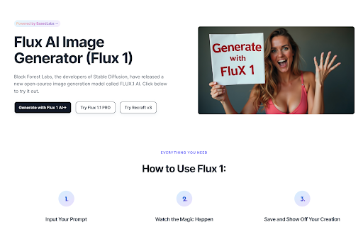 Flux 1 AI  from Chrome web store to be run with OffiDocs Chromium online