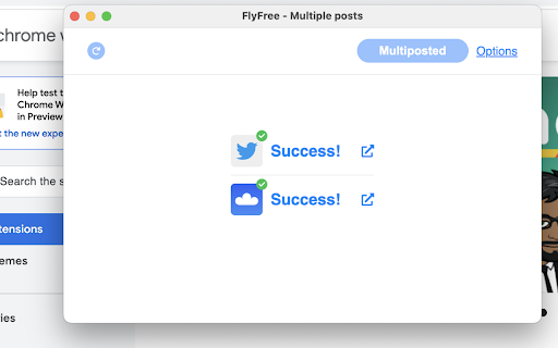 FlyFree  from Chrome web store to be run with OffiDocs Chromium online
