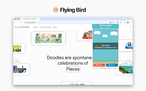 Flying Bird  from Chrome web store to be run with OffiDocs Chromium online