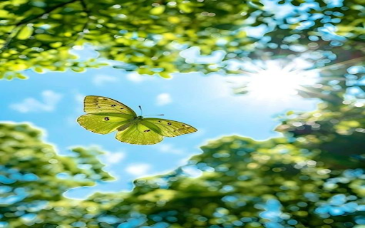 Flying butterfly wallpaper  from Chrome web store to be run with OffiDocs Chromium online