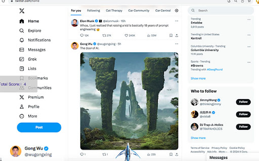 Flying Plane on Twitter  from Chrome web store to be run with OffiDocs Chromium online