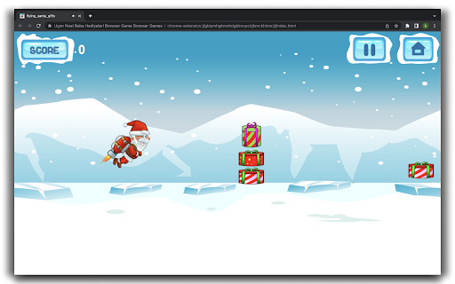 Flying Santa Gifts Game HTML5 Game  from Chrome web store to be run with OffiDocs Chromium online