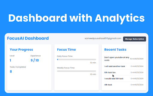 Focus AI AI Powered Focus  Website Blocker  from Chrome web store to be run with OffiDocs Chromium online