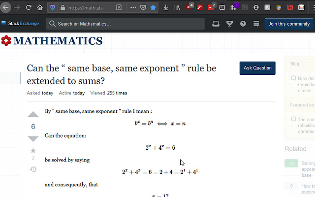 Focused StackExchange  from Chrome web store to be run with OffiDocs Chromium online