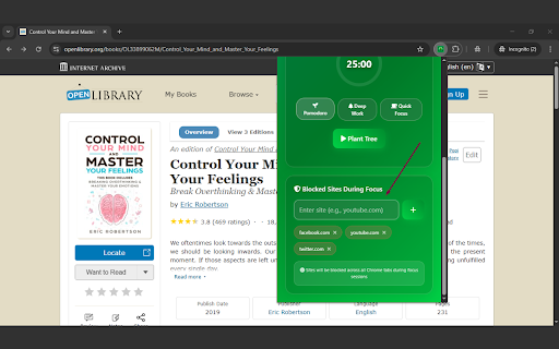 Focus Forest  from Chrome web store to be run with OffiDocs Chromium online