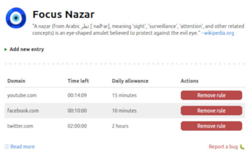 Focus Nazar  from Chrome web store to be run with OffiDocs Chromium online