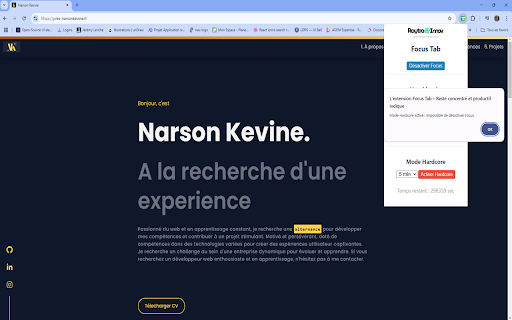 Focus Tab – Reste concentré et productif  from Chrome web store to be run with OffiDocs Chromium online
