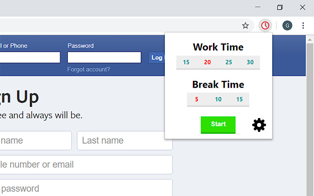 FocusTime Balance work and fun  from Chrome web store to be run with OffiDocs Chromium online