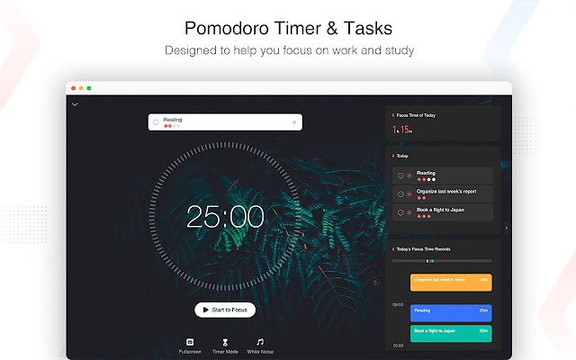 Focus To Do: Pomodoro Timer  To Do List  from Chrome web store to be run with OffiDocs Chromium online