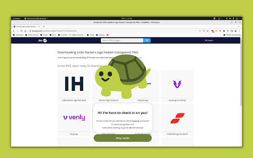 Focus Turtle  from Chrome web store to be run with OffiDocs Chromium online