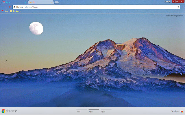 Fog Moon Mountain Pastel Scenic  from Chrome web store to be run with OffiDocs Chromium online