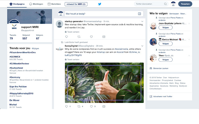 Chrome ウェブストアからユーザーの Twitter 検索結果をフォローして、OffiDocs Chromium online で実行する