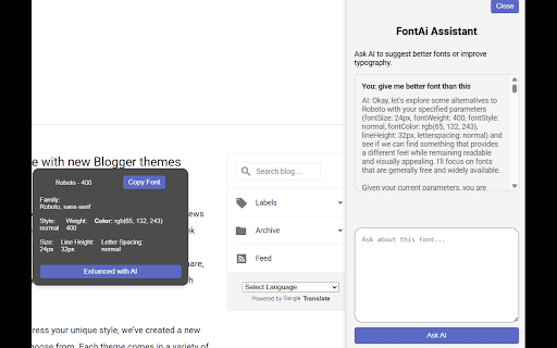 FontAi  from Chrome web store to be run with OffiDocs Chromium online