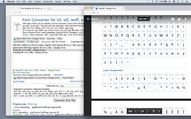 Font Converter  from Chrome web store to be run with OffiDocs Chromium online