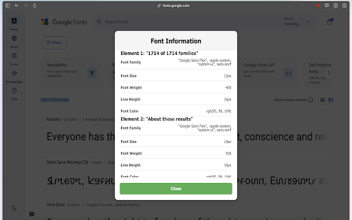 Font Finder  from Chrome web store to be run with OffiDocs Chromium online