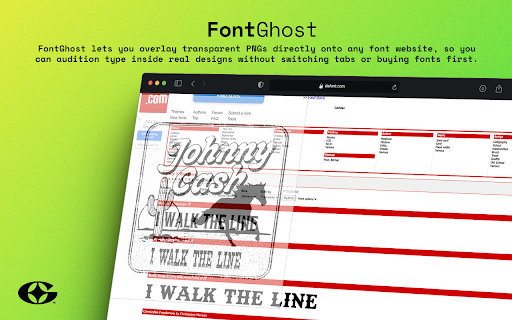 FontGhost  from Chrome web store to be run with OffiDocs Chromium online