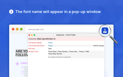 Font Recognition Tool  from Chrome web store to be run with OffiDocs Chromium online