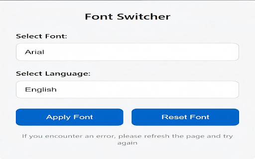 Font Switcher  from Chrome web store to be run with OffiDocs Chromium online