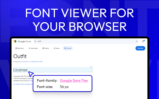 Font Viewer  from Chrome web store to be run with OffiDocs Chromium online