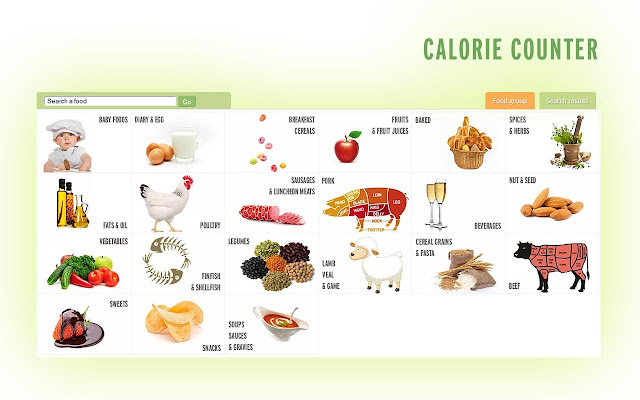 Cibo e calorie dal negozio web di Chrome da eseguire con OffiDocs Chromium online