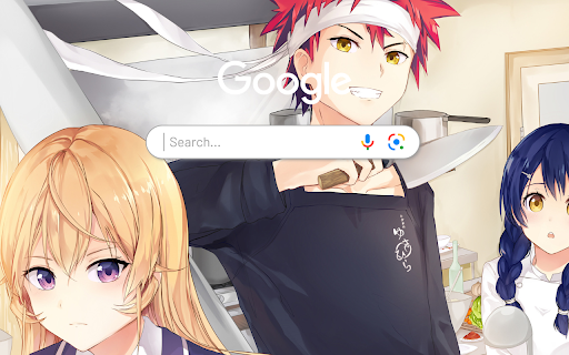 Food Wars Soma Erina Soma Megumi Anime Theme  from Chrome web store to be run with OffiDocs Chromium online