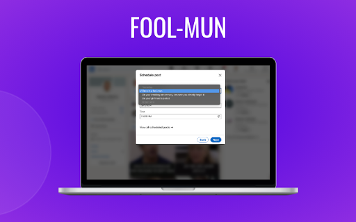 Fool mun LinkedIn Scheduler  from Chrome web store to be run with OffiDocs Chromium online