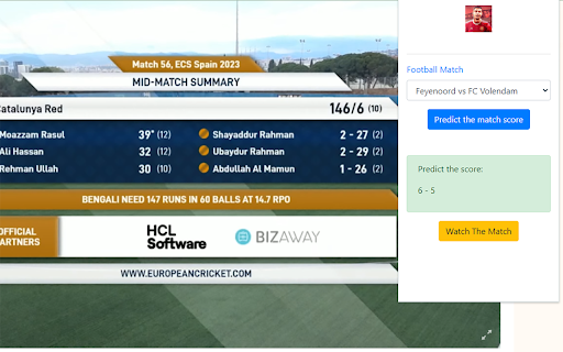 football results  from Chrome web store to be run with OffiDocs Chromium online