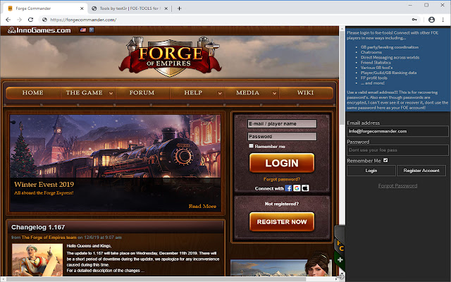 ForgeCommander Integration  from Chrome web store to be run with OffiDocs Chromium online