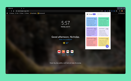 Forge Notepad  from Chrome web store to be run with OffiDocs Chromium online