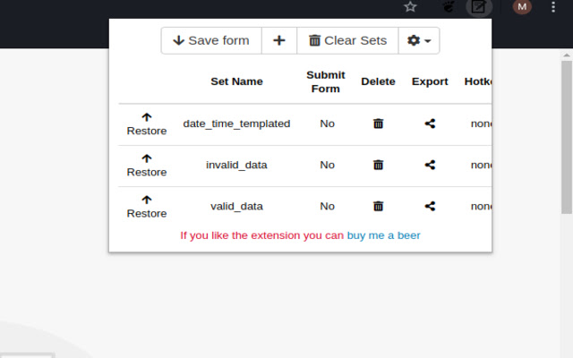 FormAssistant Save  Restore  from Chrome web store to be run with OffiDocs Chromium online