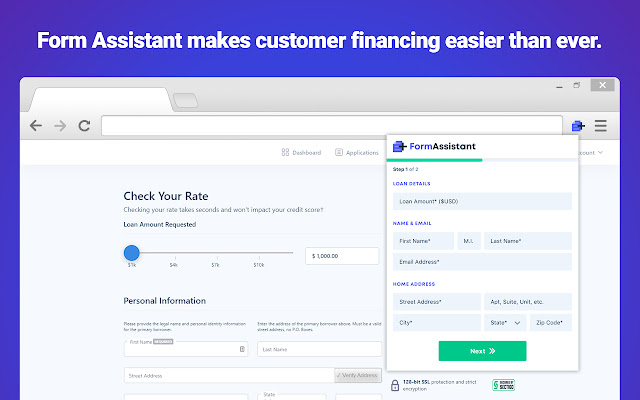 Form Assistant Universal Loan Application  from Chrome web store to be run with OffiDocs Chromium online