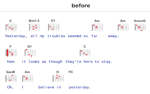 Formatter of the english lyrics on 楽器.me  from Chrome web store to be run with OffiDocs Chromium online
