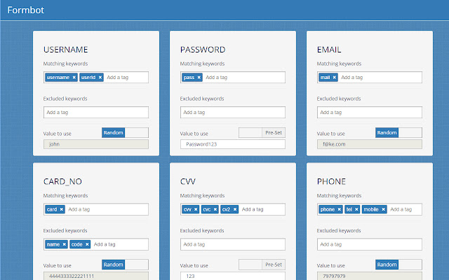 Formbot  from Chrome web store to be run with OffiDocs Chromium online