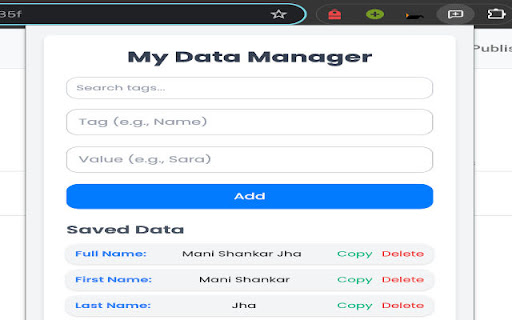 Form Data Manager  from Chrome web store to be run with OffiDocs Chromium online