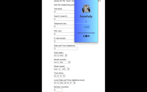 FormFully  from Chrome web store to be run with OffiDocs Chromium online
