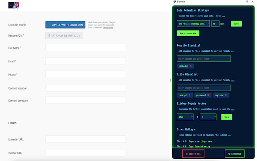 Formify  from Chrome web store to be run with OffiDocs Chromium online