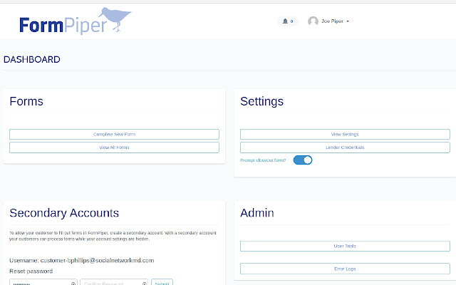FormPiper  from Chrome web store to be run with OffiDocs Chromium online