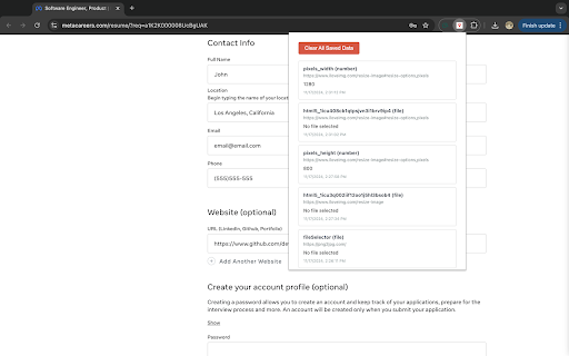 Form Saver  from Chrome web store to be run with OffiDocs Chromium online