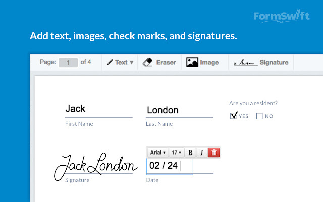 FormSwift PDF Editor:Convert, Sign, Edit  from Chrome web store to be run with OffiDocs Chromium online