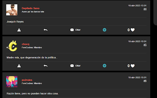Forocoches premium  from Chrome web store to be run with OffiDocs Chromium online