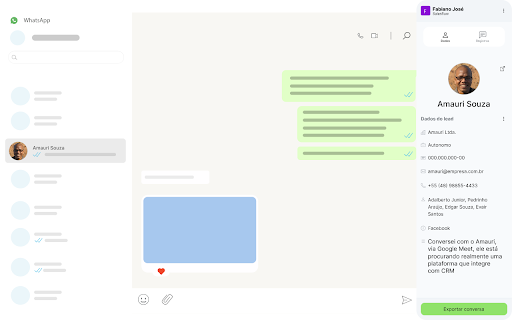 Forwhats  from Chrome web store to be run with OffiDocs Chromium online