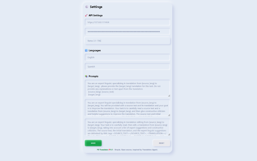 FO Translator  from Chrome web store to be run with OffiDocs Chromium online