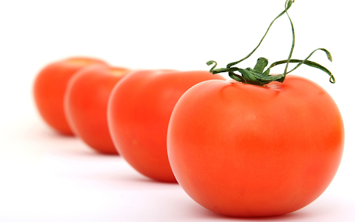 Four red tomatoes  from Chrome web store to be run with OffiDocs Chromium online