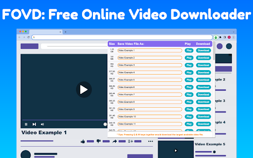 FOVD: Free Online Video Downloader  from Chrome web store to be run with OffiDocs Chromium online