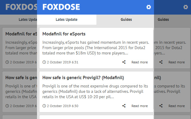 Foxdose Latest News Update  from Chrome web store to be run with OffiDocs Chromium online