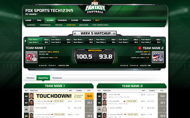 FOX Fantasy Football  from Chrome web store to be run with OffiDocs Chromium online